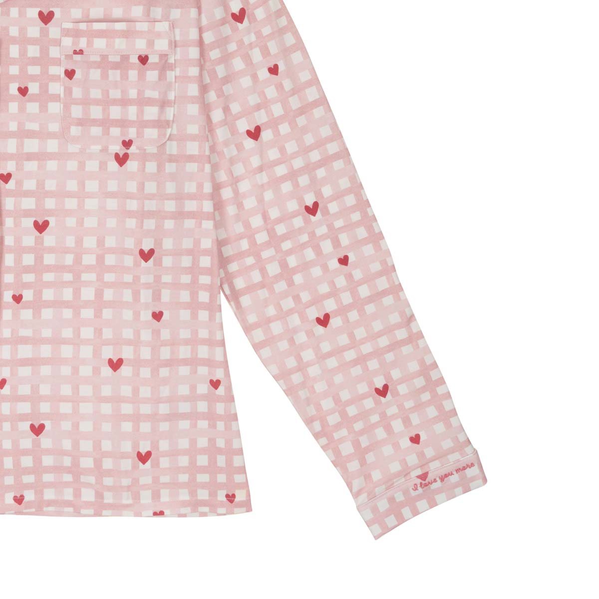 Aava-pyjama, Herttaruutu, vaaleanpunainen