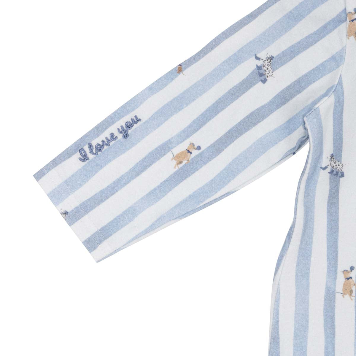 Koiraraita-pyjama vauvalle, vaaleansininen