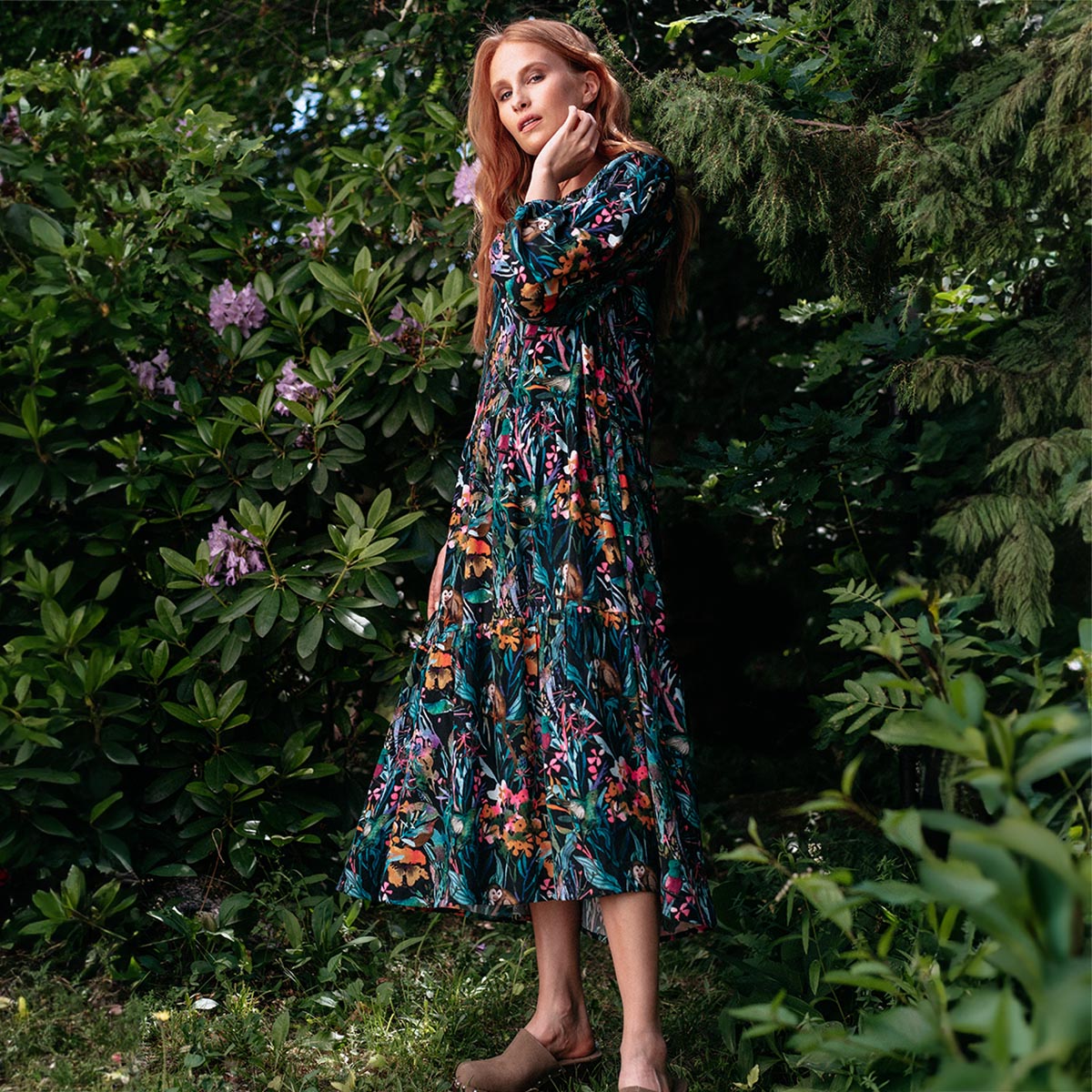 Lovisa-mekko Amazon, tummanvihreä