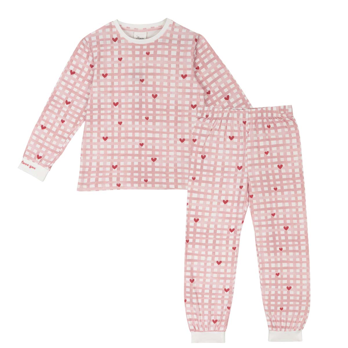 Herttaruutu-pyjama, vaaleanpunainen
