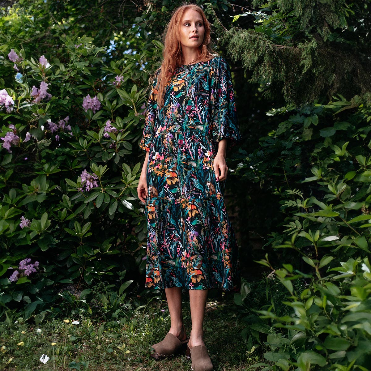 Lovisa-mekko Amazon, tummanvihreä